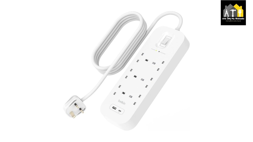 ปลั๊กไฟกันกระชาก กันไฟตก ยี่ห้อ Belkin BoostCharge Surge Protector