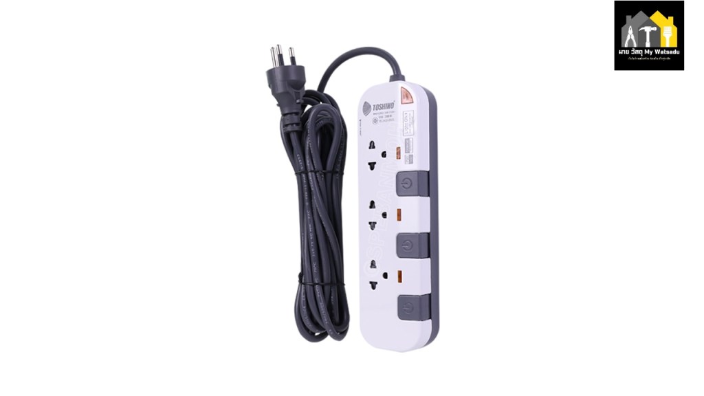 ปลั๊กไฟกันกระชาก กันไฟตก ยี่ห้อ TOSHINO Surge Protection (รุ่น P-Series)
