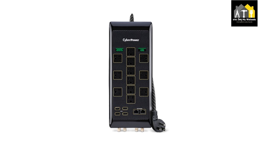 ปลั๊กไฟกันกระชาก กันไฟตก ยี่ห้อ CyberPower Surge Protector