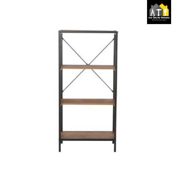 INDEX LIVING MALL ชั้นวางของ 4 ชั้น รุ่นสปาต้า สีดํา